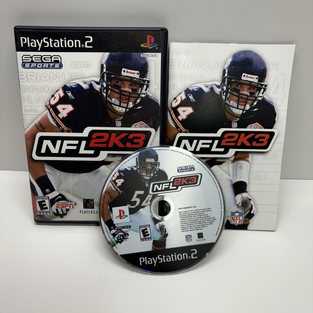 PS2 NFL 2K3 Football 2003 Video Game PlayStation 2 Sega Sports With Manual Sony.